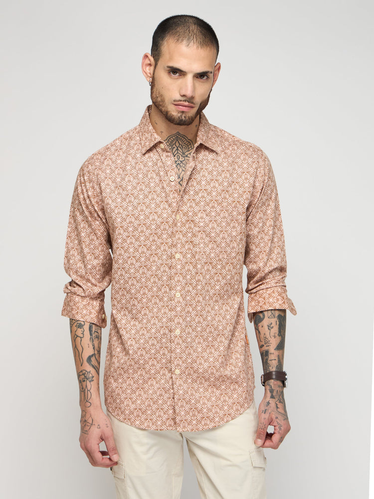 Geometric Print Pure Cotton Shirt