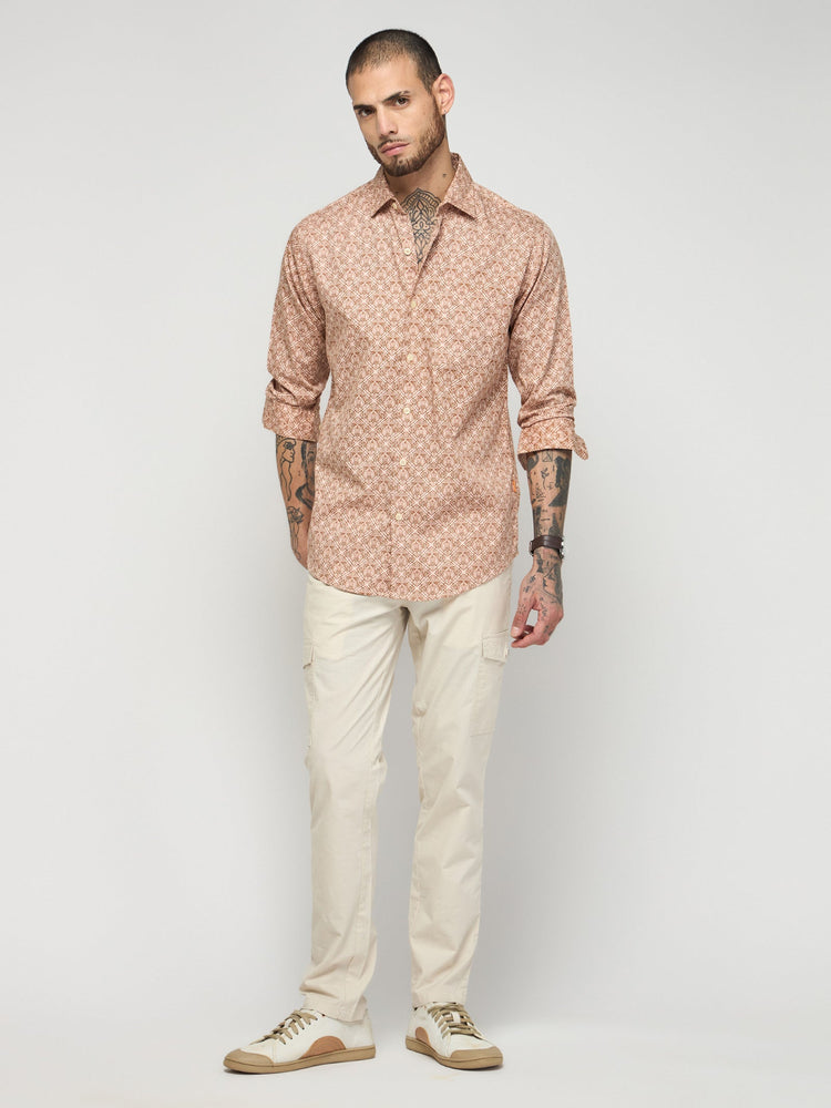 Geometric Print Pure Cotton Shirt
