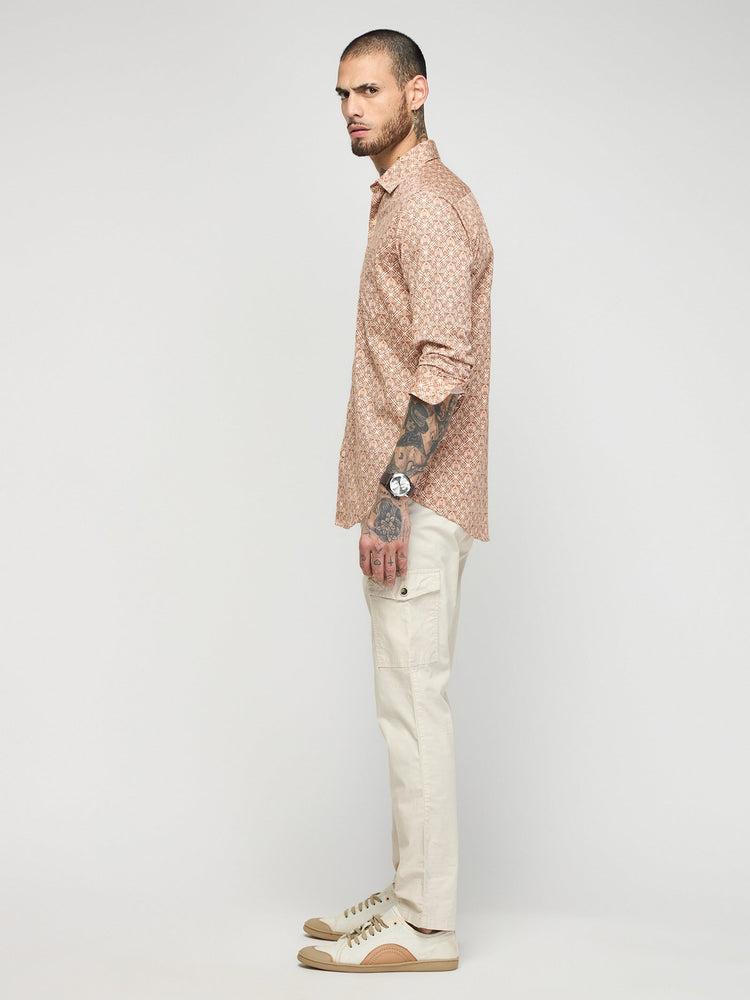 Geometric Print Pure Cotton Shirt