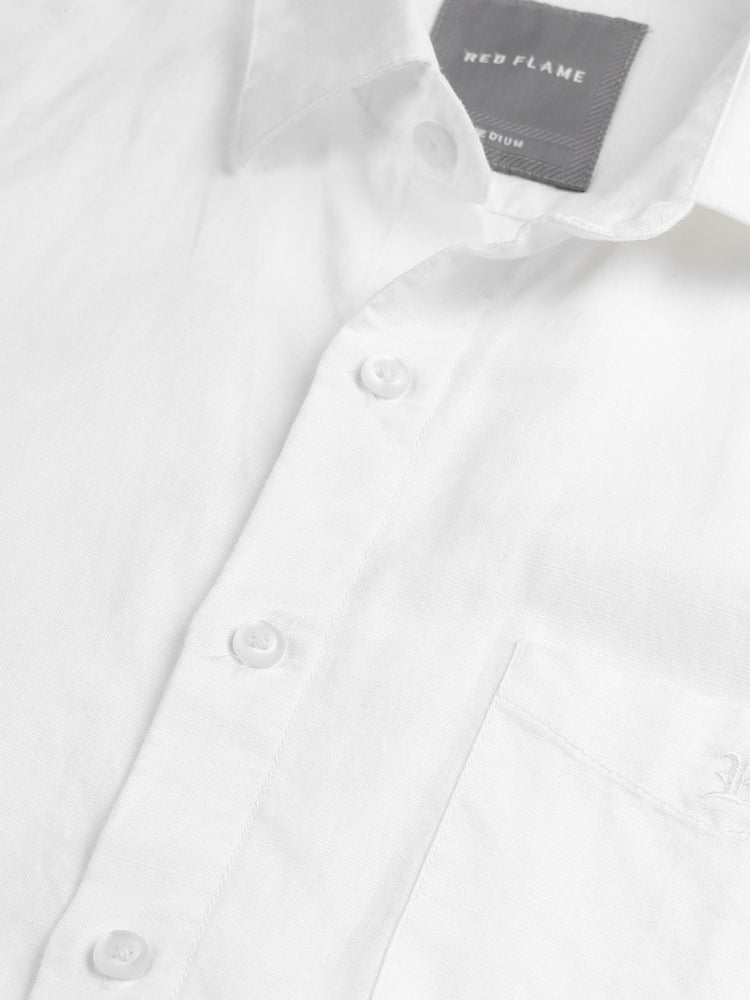 Linen Cotton Blend Oxford Shirt
