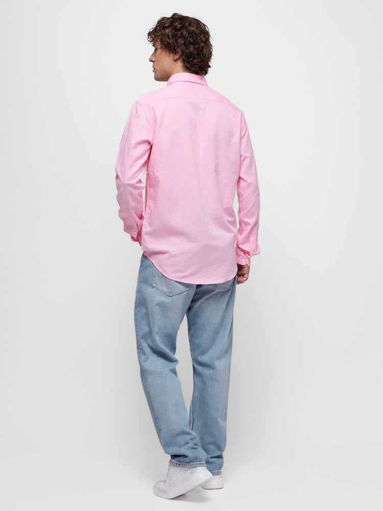 Linen Cotton Blend Oxford Shirt