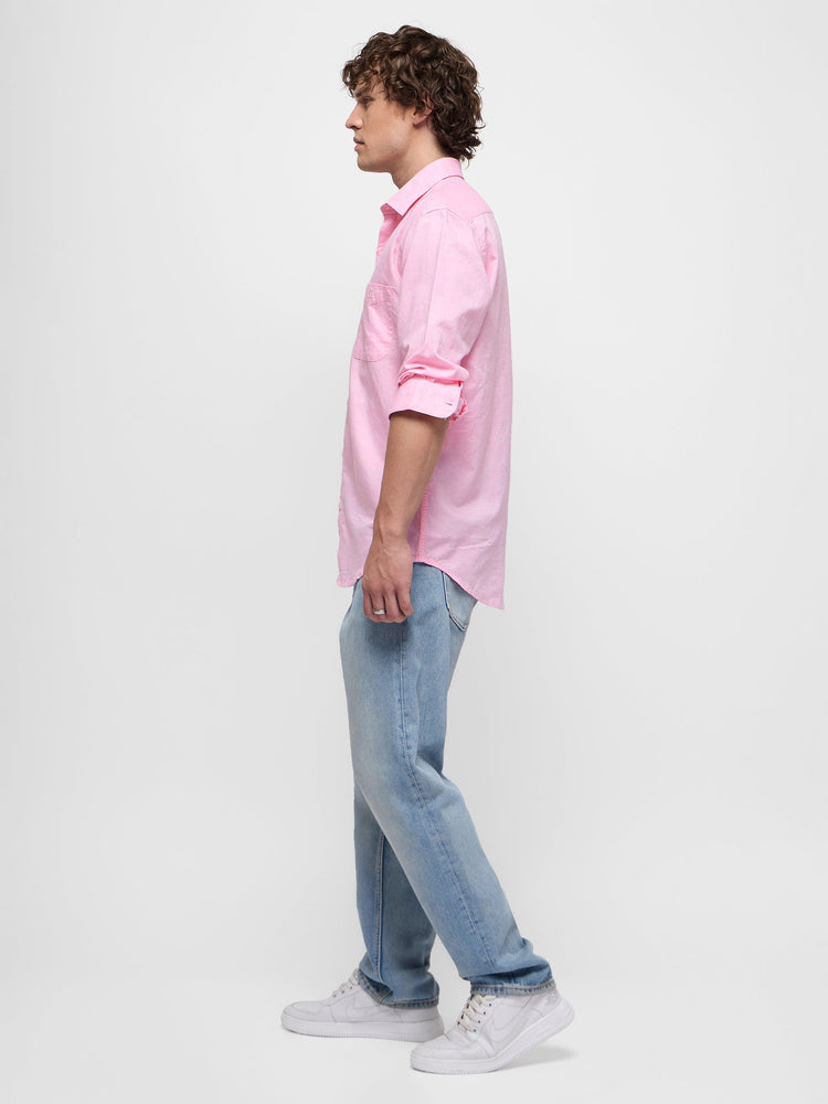 Linen Cotton Blend Oxford Shirt