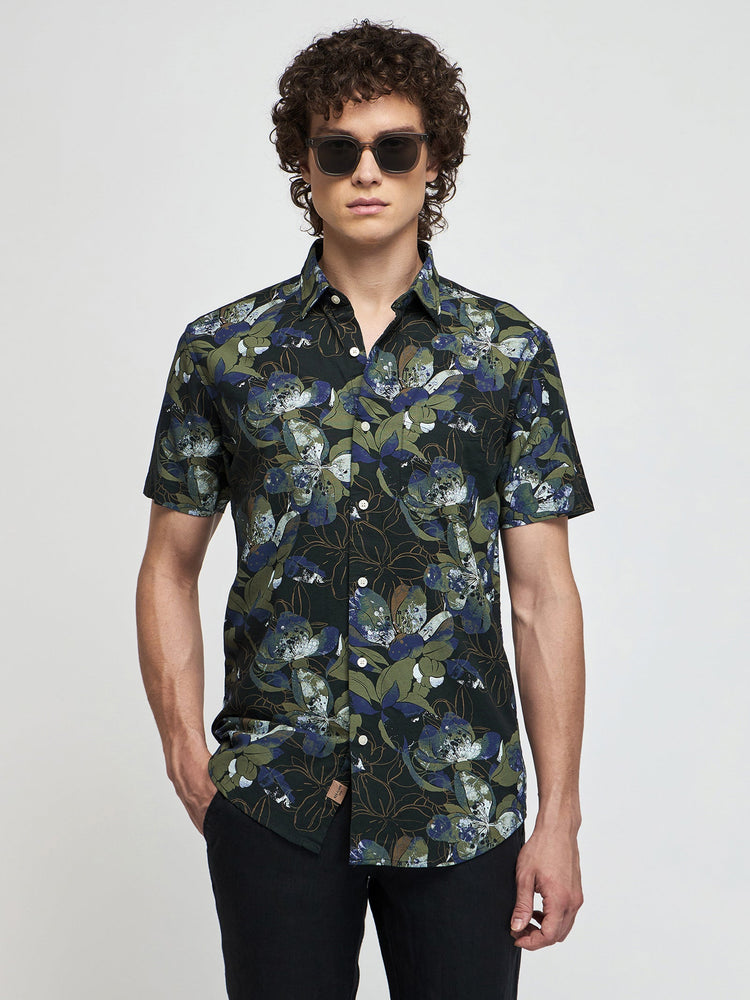 Floral Print Short Sleeve Shirt
