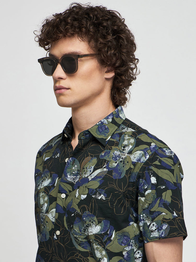 Floral Print Short Sleeve Shirt