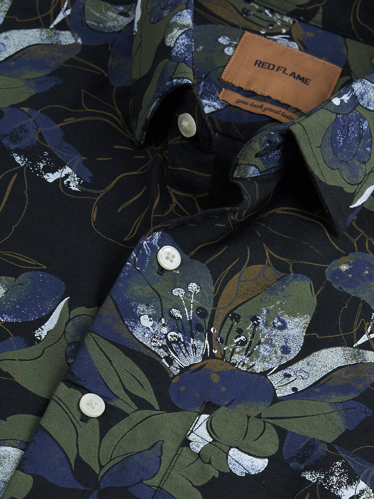 Floral Print Short Sleeve Shirt