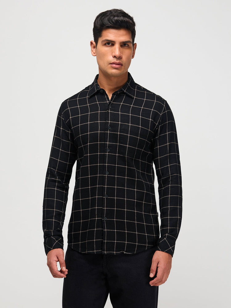 Checked Textured Shirt