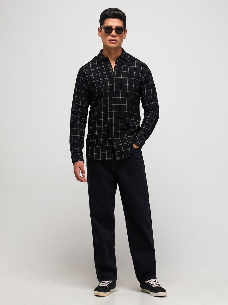 Checked Textured Shirt
