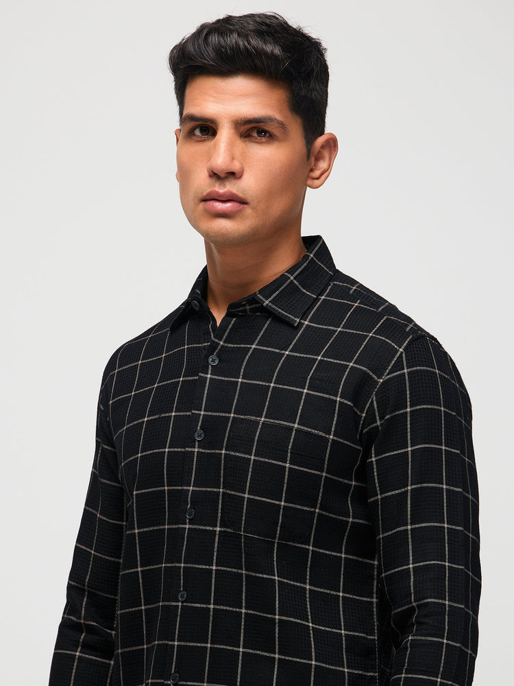 Checked Textured Shirt