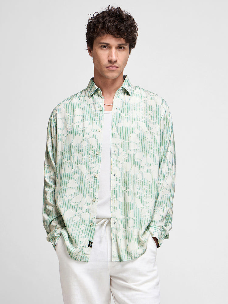 Floral Print Viscose Shirt