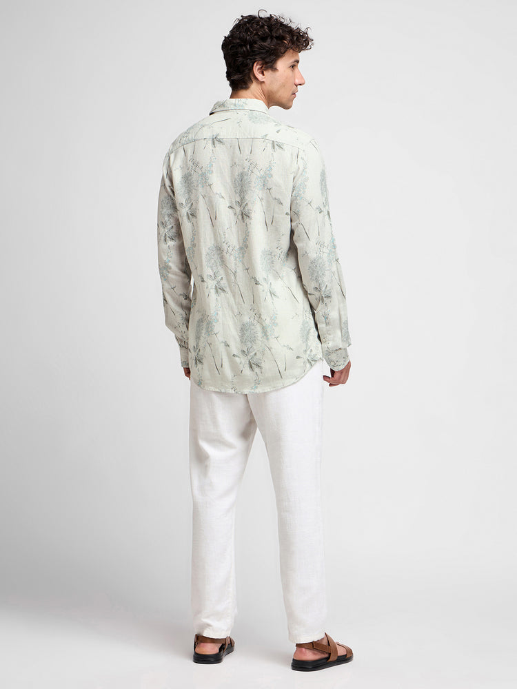 Floral Print Linen Shirt