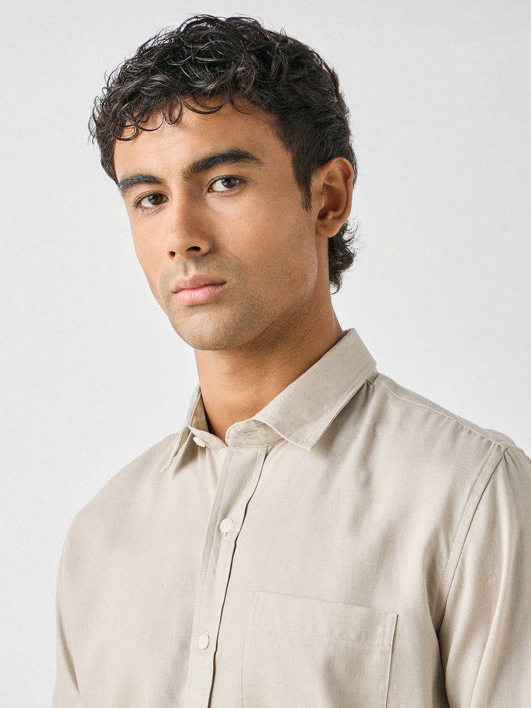 Regular Fit Linen Tencel Shirt