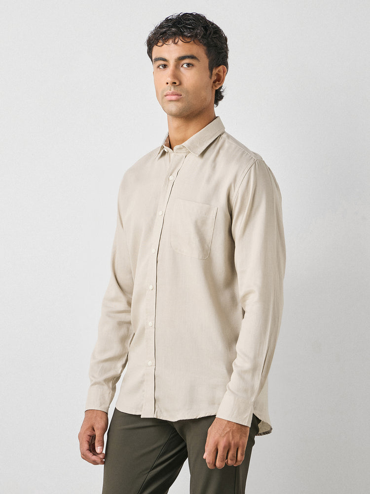 Regular Fit Linen Tencel Shirt
