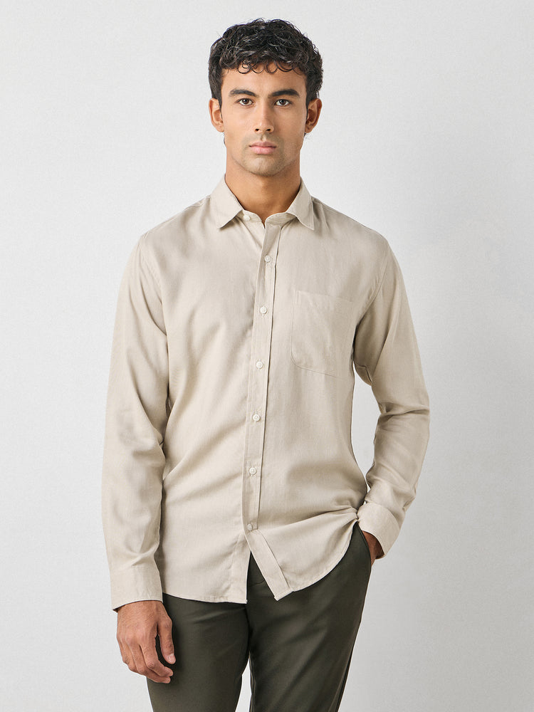 Regular Fit Linen Tencel Shirt