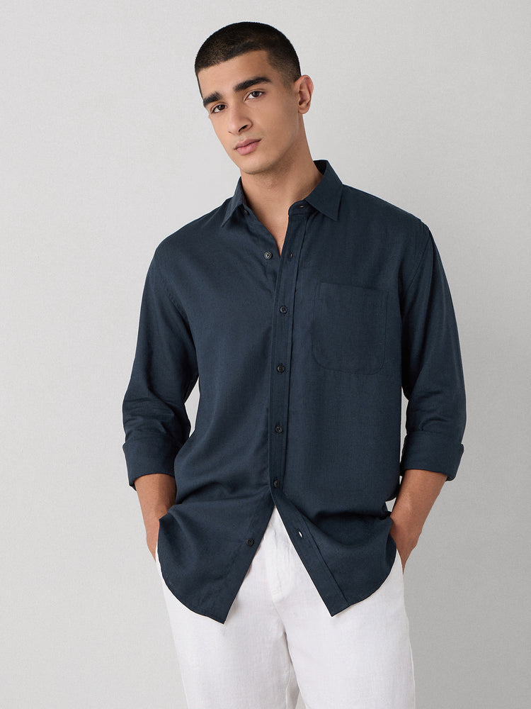 Regular Fit Linen Tencel Shirt