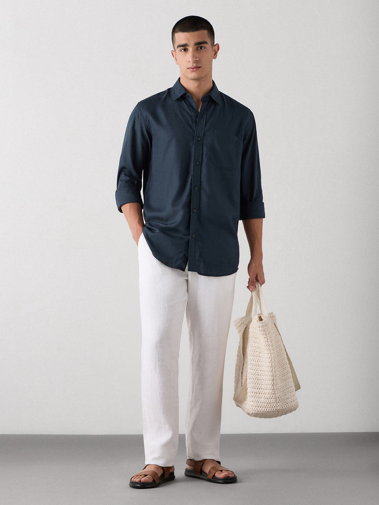 Regular Fit Linen Tencel Shirt