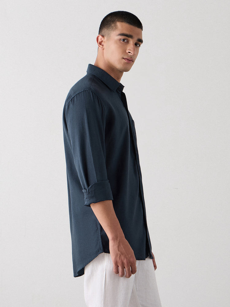 Regular Fit Linen Tencel Shirt