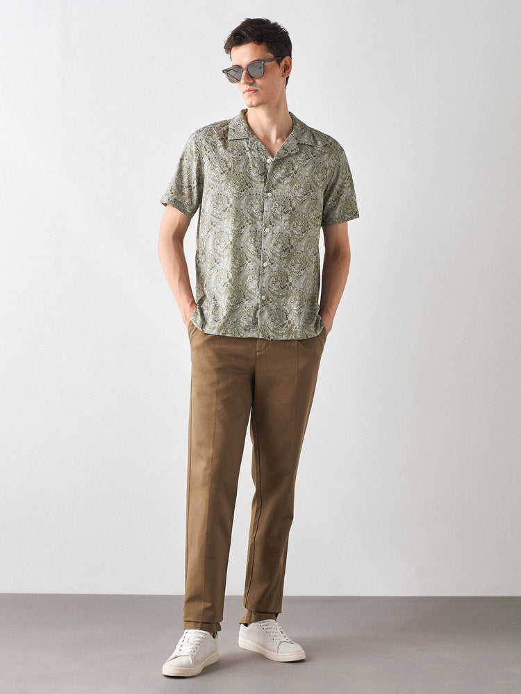 Relaxed Fit Paisley Print Shirt