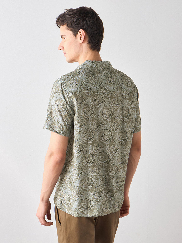 Relaxed Fit Paisley Print Shirt