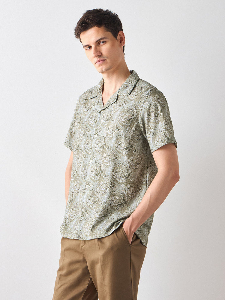 Relaxed Fit Paisley Print Shirt