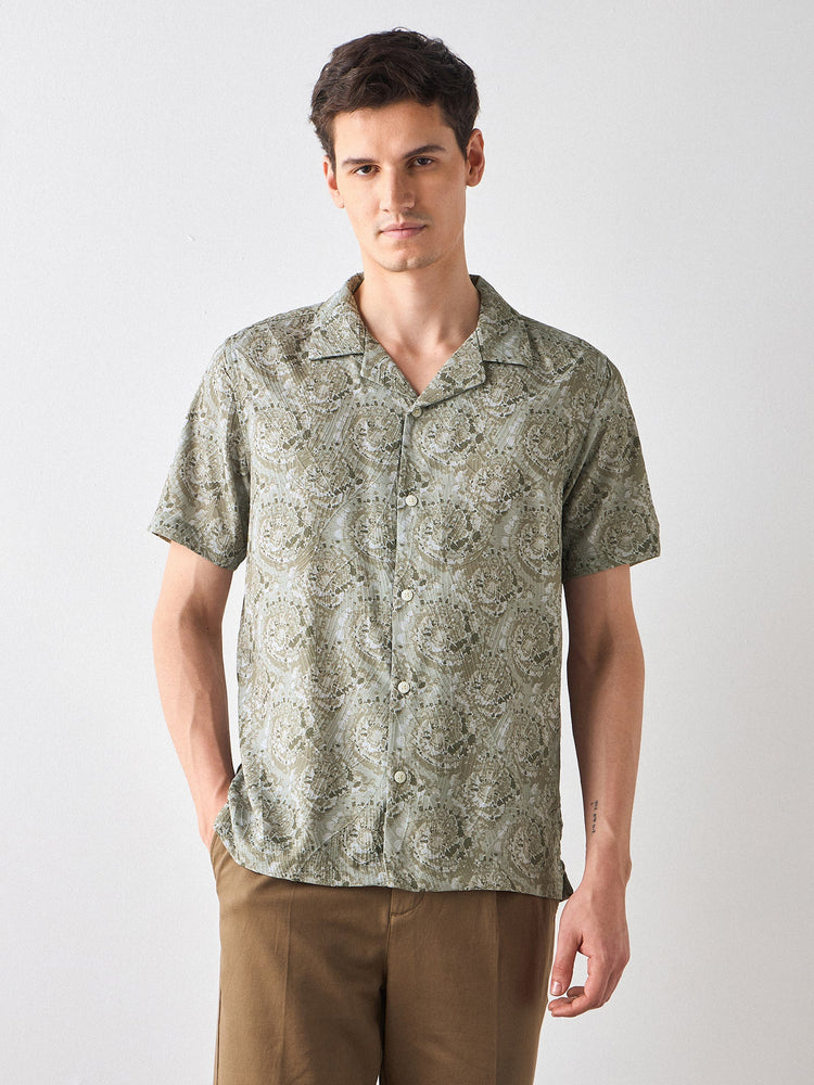 Relaxed Fit Paisley Print Shirt