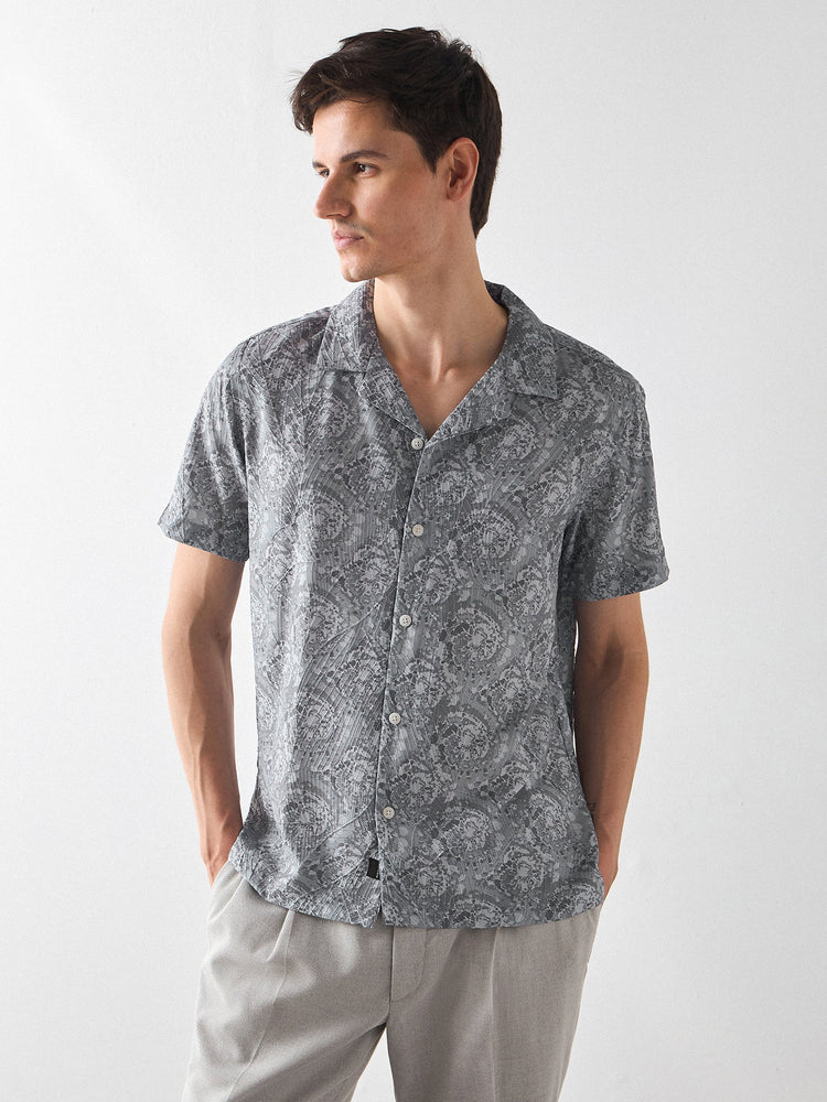 Relaxed Fit Paisley Print Shirt
