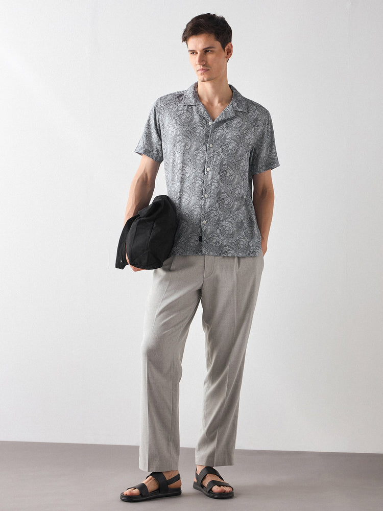 Relaxed Fit Paisley Print Shirt