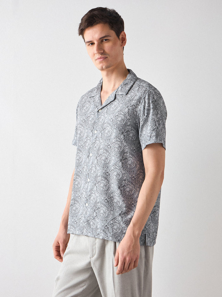 Relaxed Fit Paisley Print Shirt