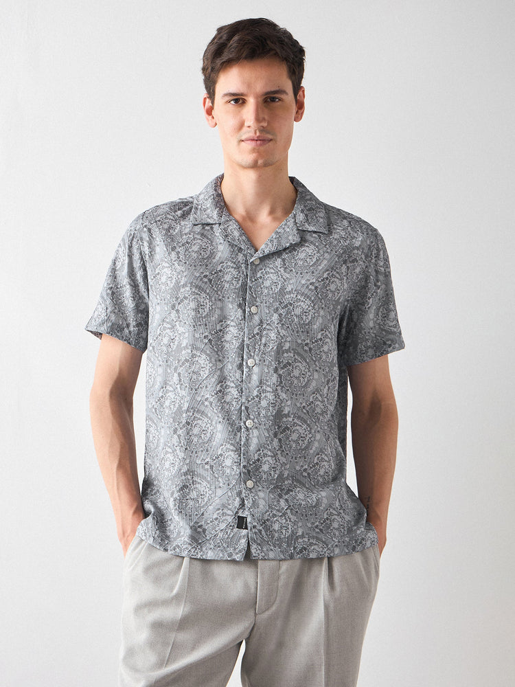 Relaxed Fit Paisley Print Shirt