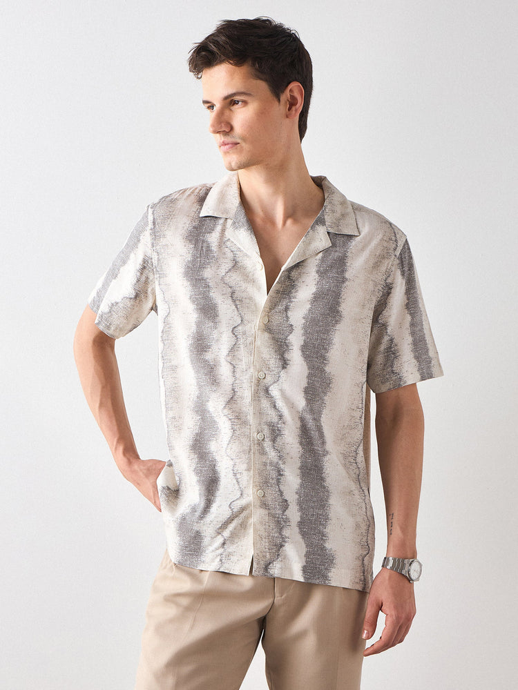 Relaxed Fit Abstract Print Shirt
