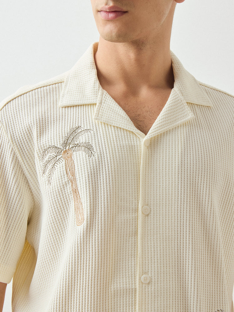 Relaxed Fit Chest Embroidery Shirt