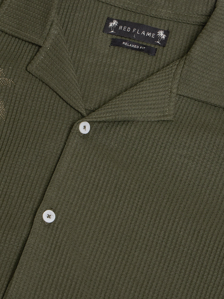 Relaxed Fit Chest Embroidery Shirt