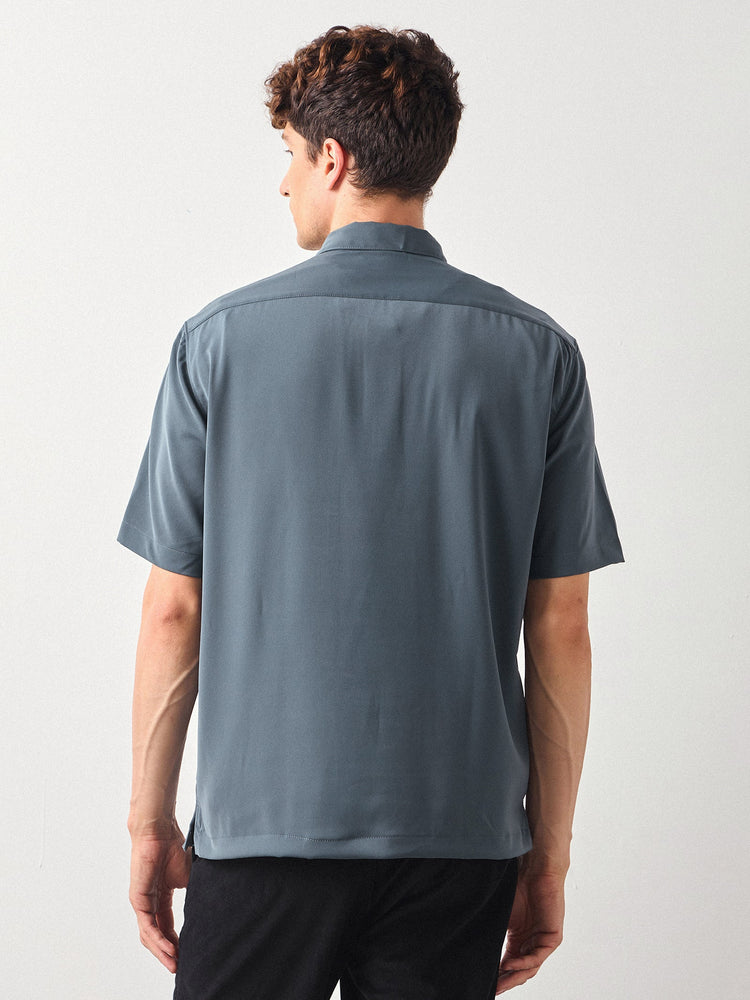 Boxy Fit Zipped Shirt