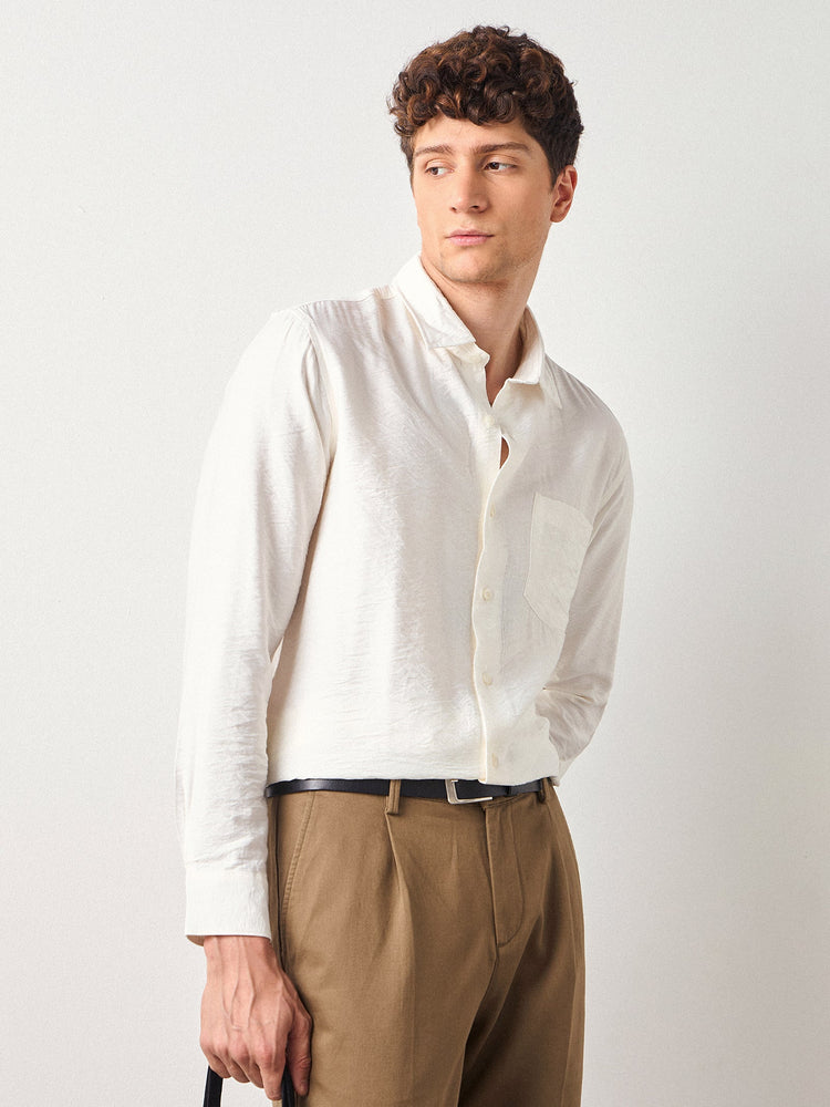 Crinkled Nylon Shirt