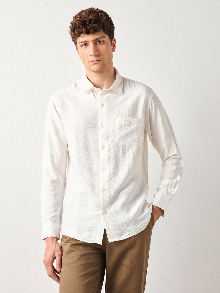Crinkled Nylon Shirt