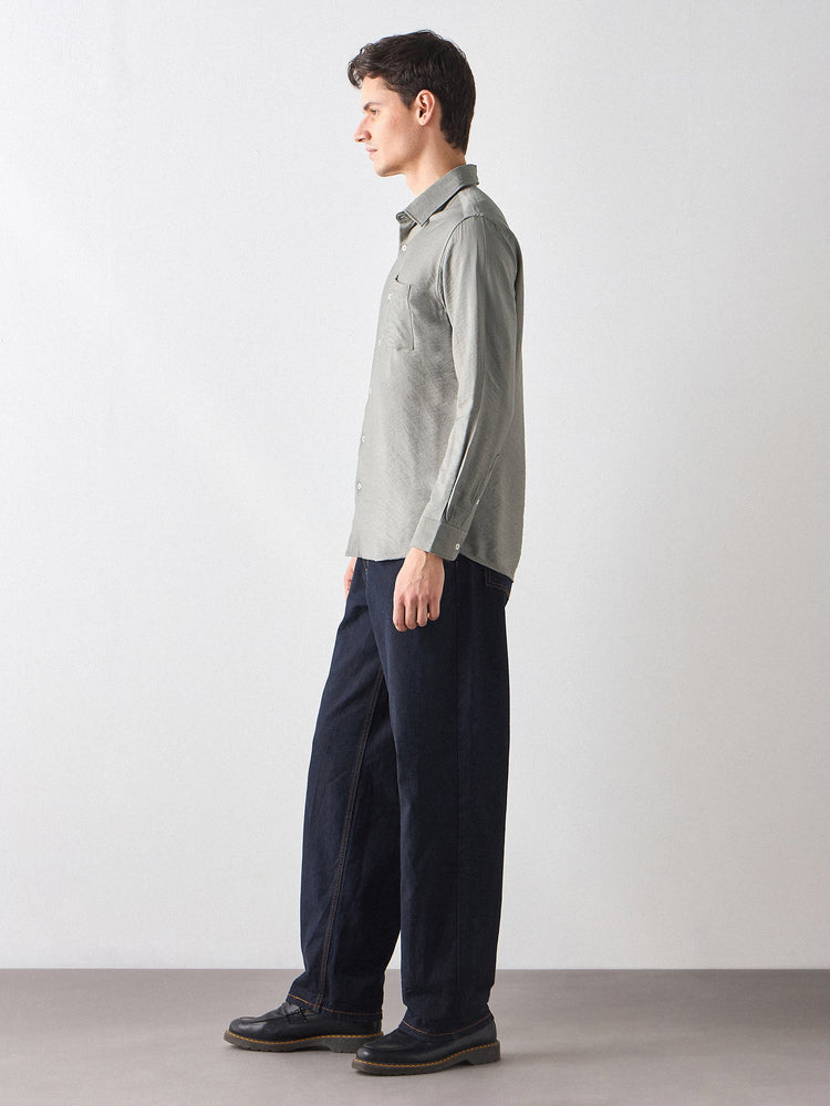 Crinkled Nylon Shirt