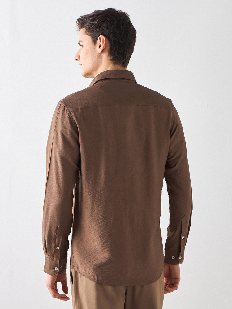 Crinkled Nylon Shirt