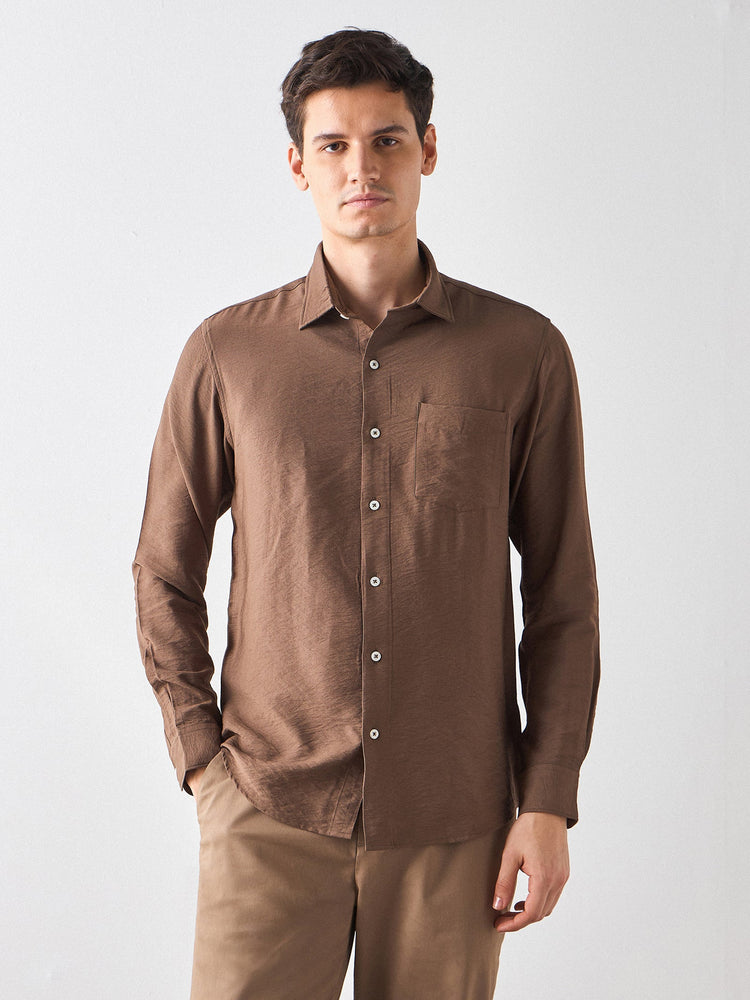 Crinkled Nylon Shirt