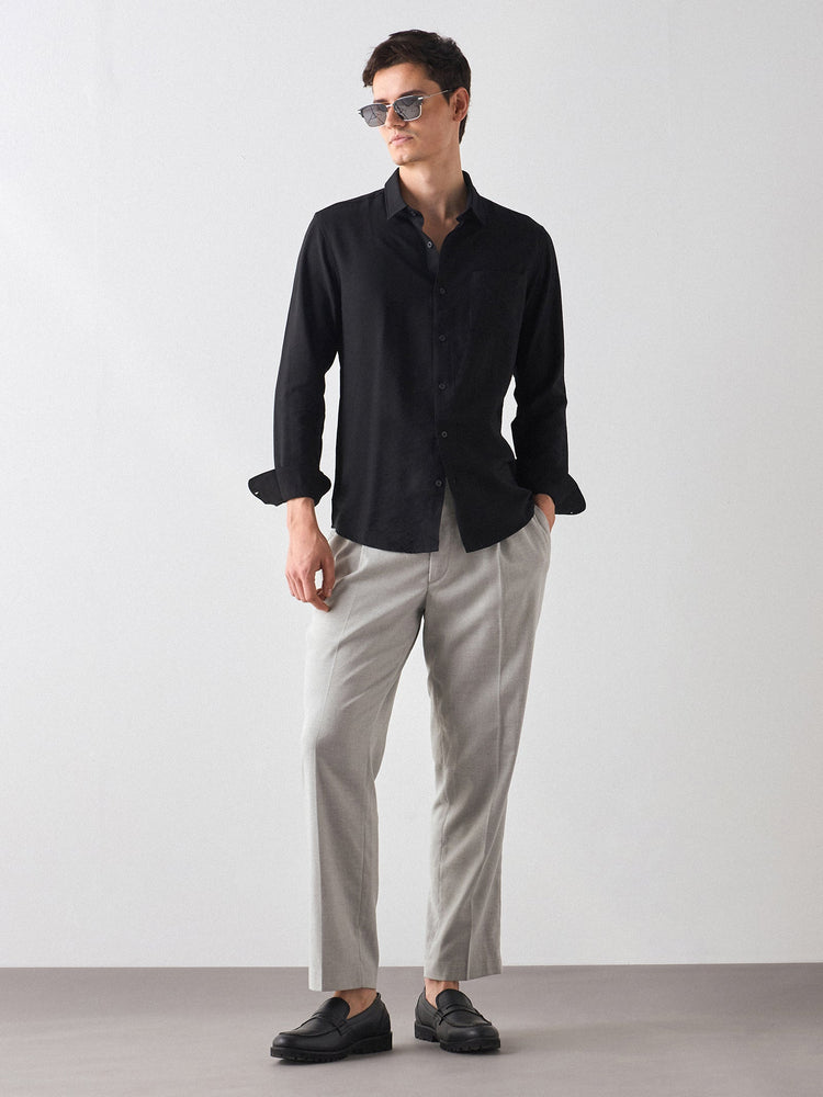 Crinkled Nylon Shirt