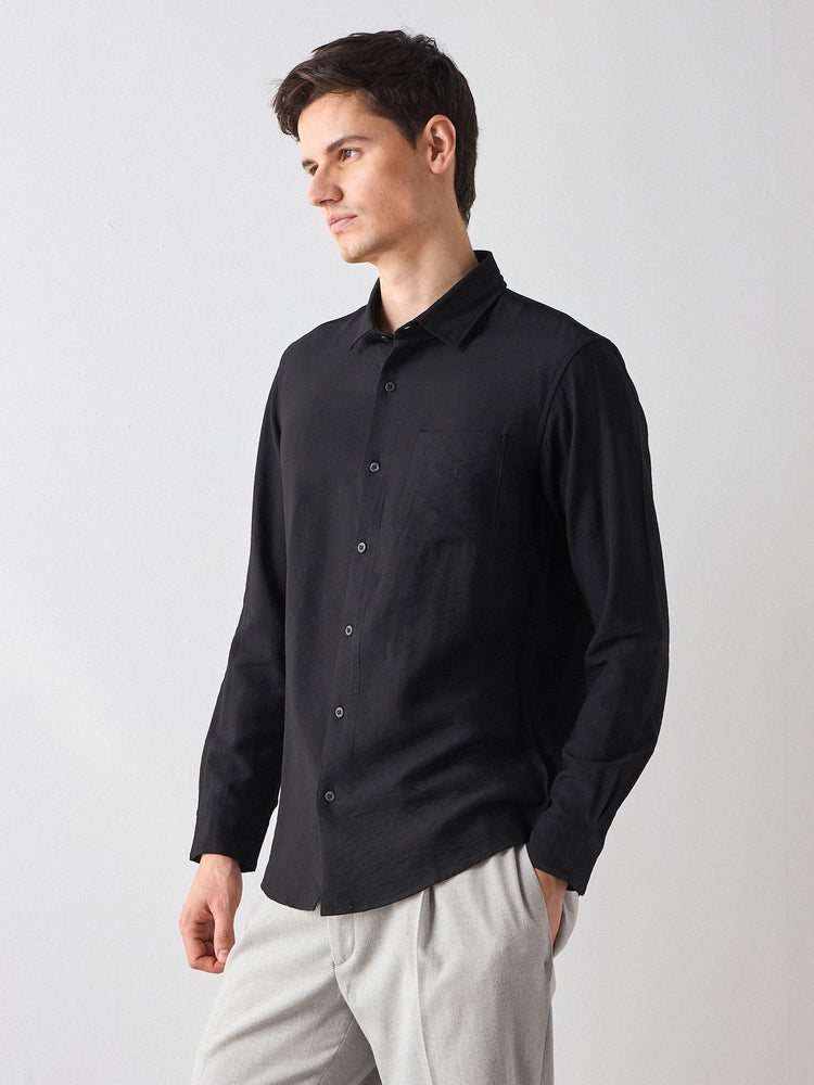 Crinkled Nylon Shirt