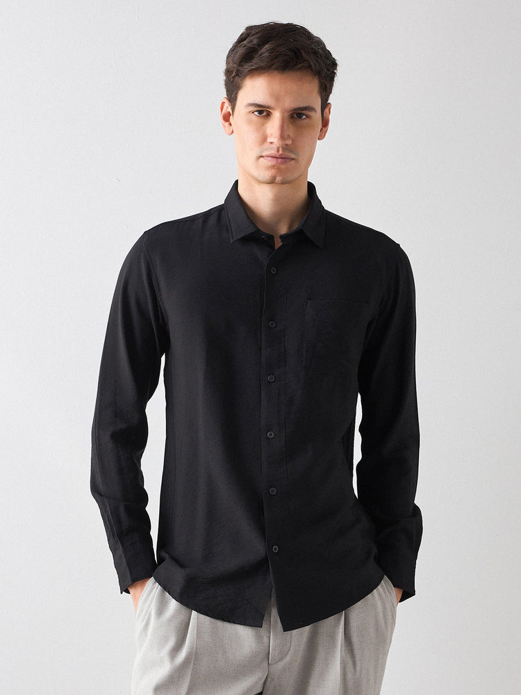 Crinkled Nylon Shirt