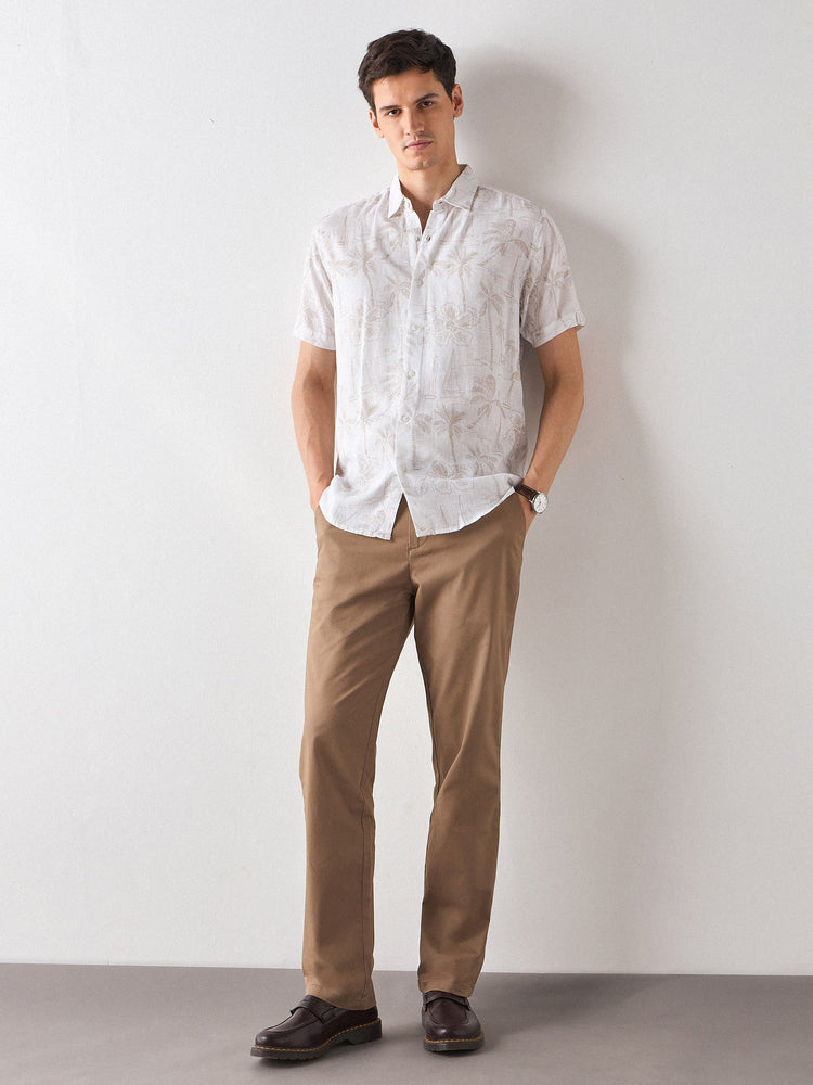 Floral Print Linen Shirt