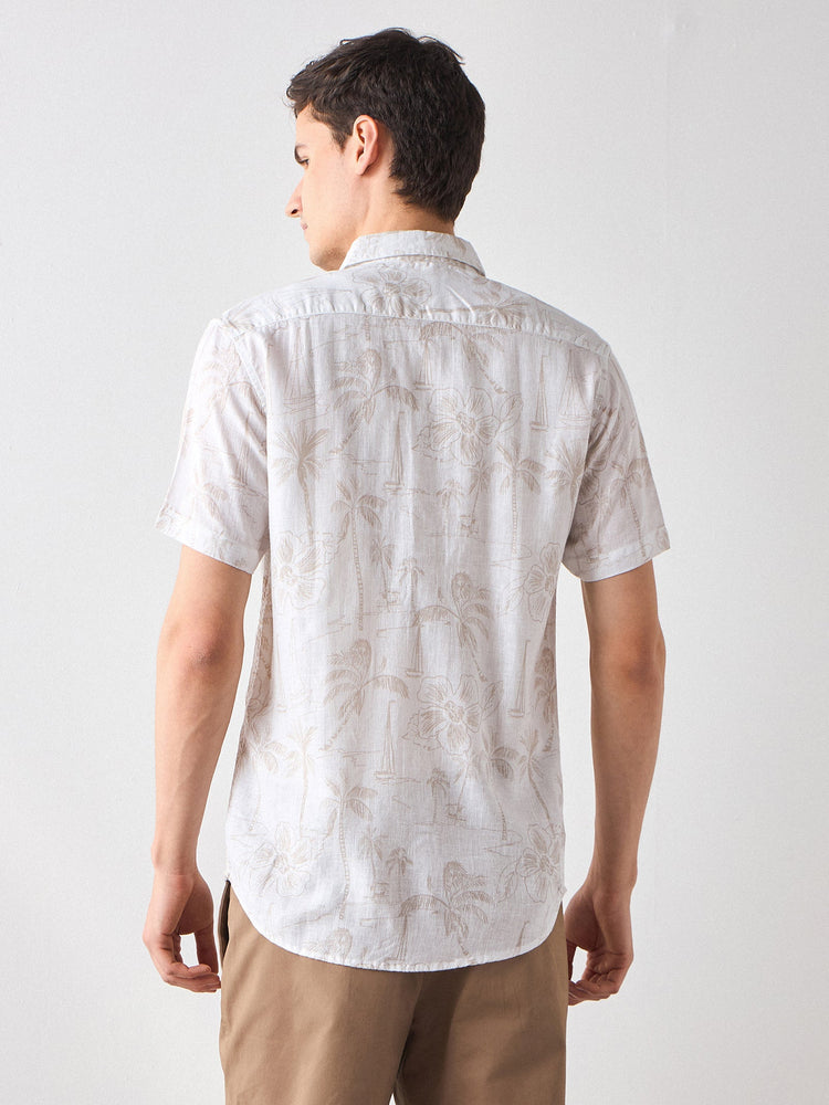 Floral Print Linen Shirt