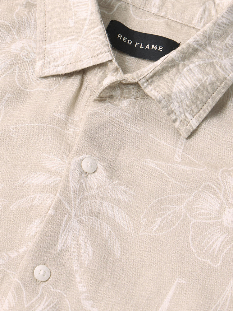 Floral Print Linen Shirt
