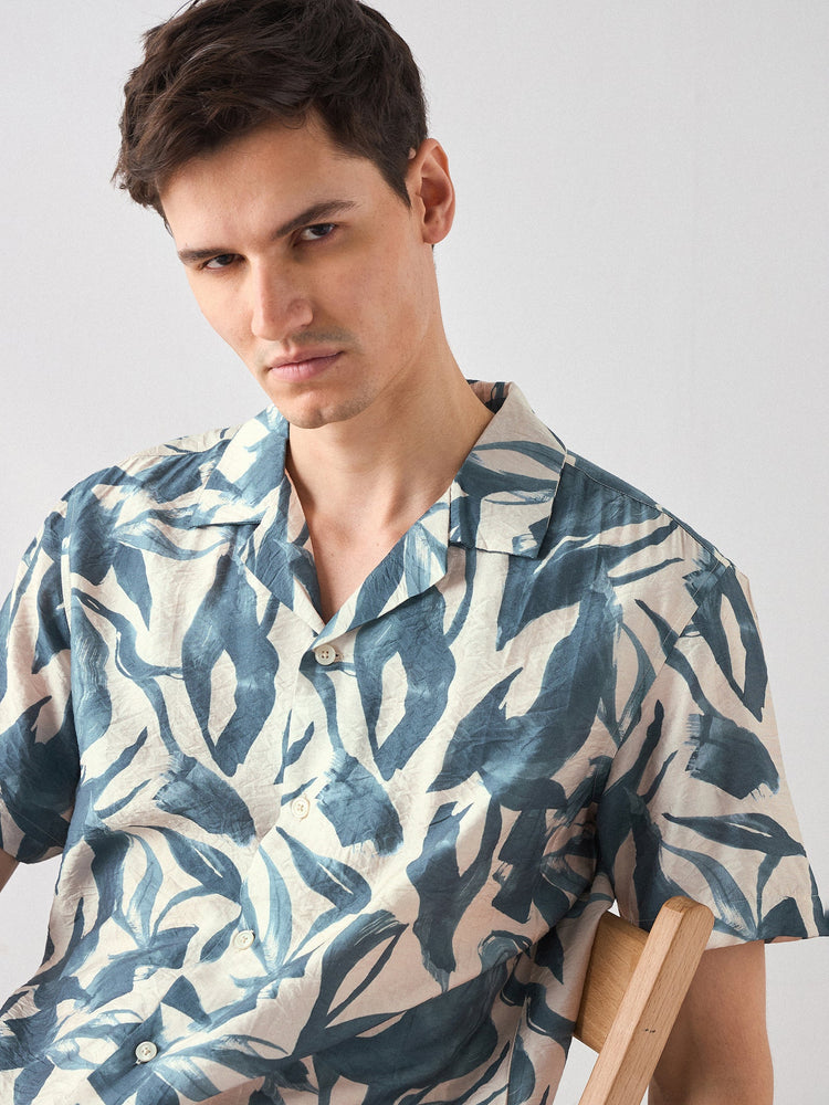 Relaxed Fit Abstract Print Shirt