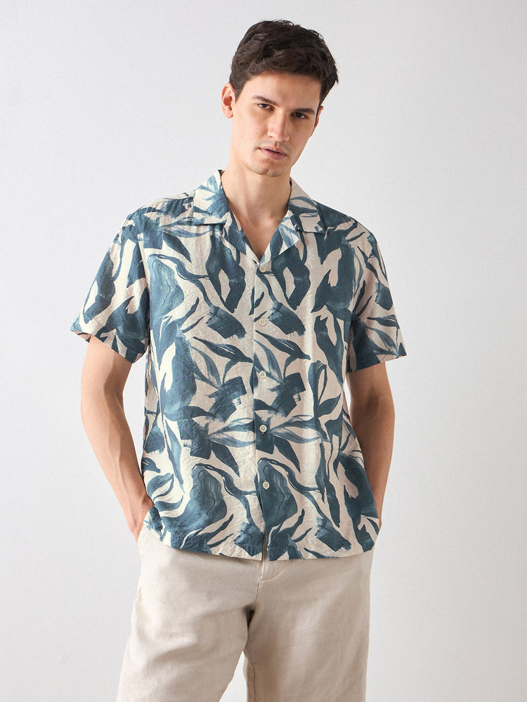 Relaxed Fit Abstract Print Shirt
