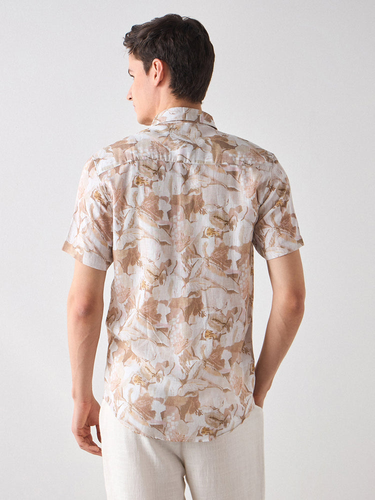Floral Print Linen Shirt