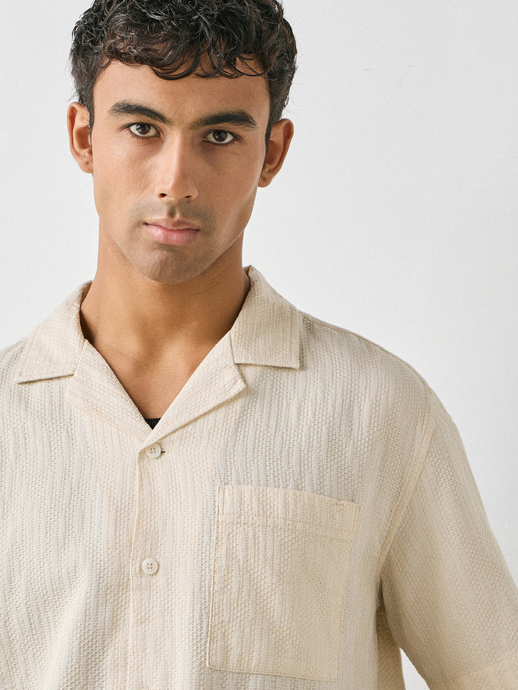 Boxy Fit Jacquard Shirt