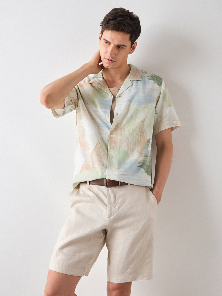 Relaxed Fit Abstract Print Shirt