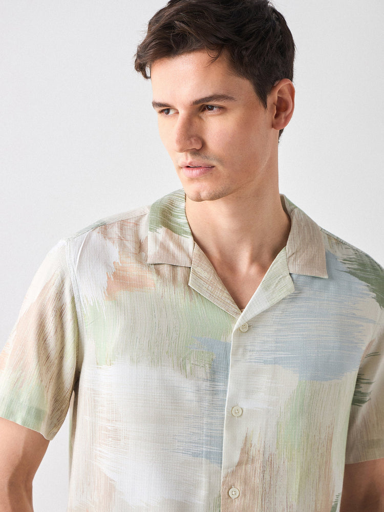 Relaxed Fit Abstract Print Shirt