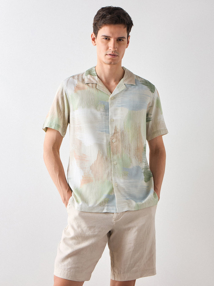Relaxed Fit Abstract Print Shirt